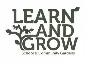 learn and grow school and community gardens logo