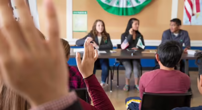 4-H members participating in a meeting