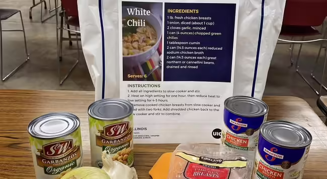 Picture of a recipe and its ingredients